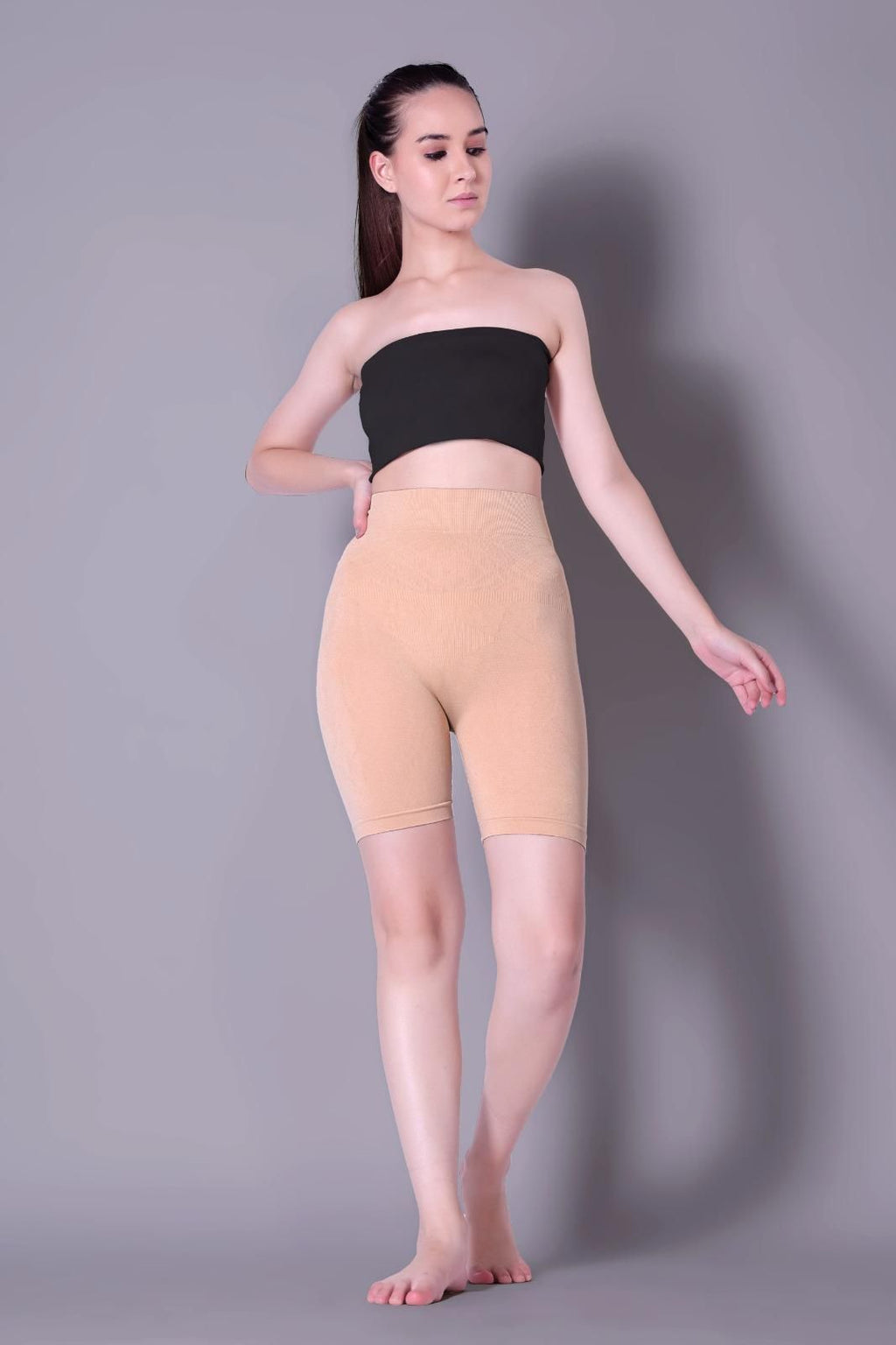 4-in-1 Shaper - Quick Slim Shape Wear Tummy, Back, Thighs, Hips - Black/Efffective Seamless Tummy Tucker